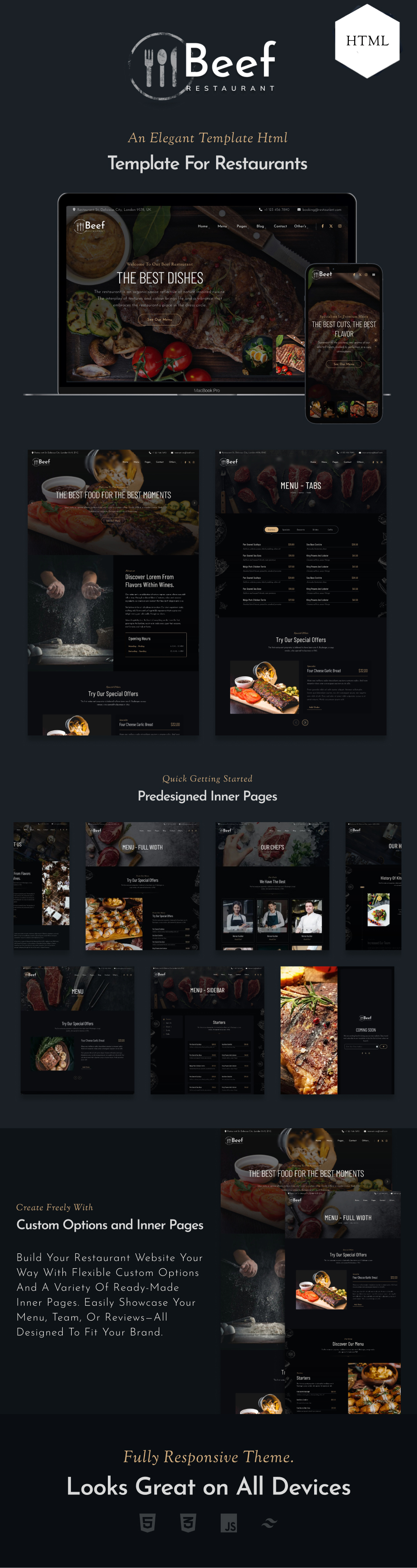 Beef - Modern Restaurant Template